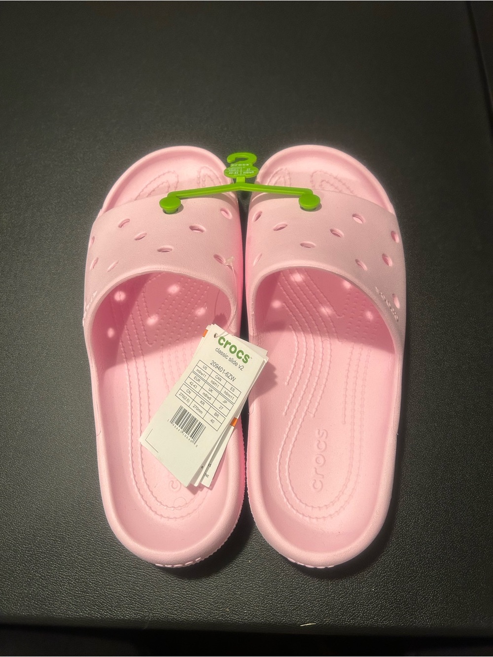 Crocs Classic Clog pink sandals, Size US 11 women 9 men